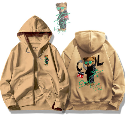 Cool Bear / Zip Up Hoodie