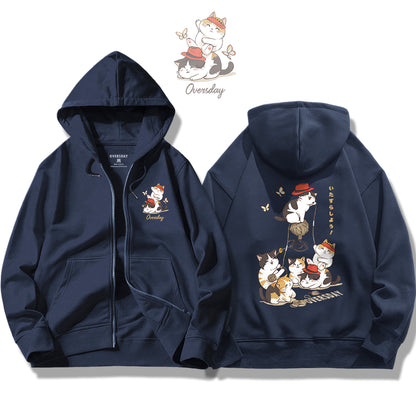 Mischievous Cats / Zip Up Hoodie