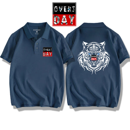 Mystical Blue Eyed White Tiger / Polo Shirt