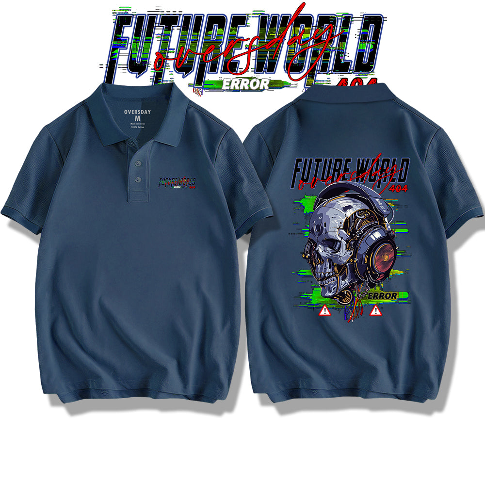 Tech Apocalypse Skull / Polo Shirt