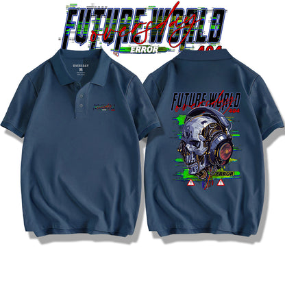 Tech Apocalypse Skull / Polo Shirt