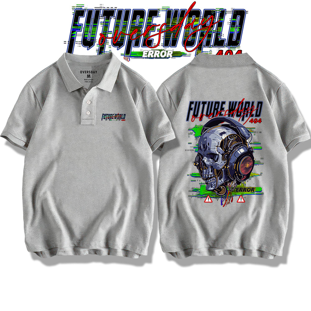 Tech Apocalypse Skull / Polo Shirt