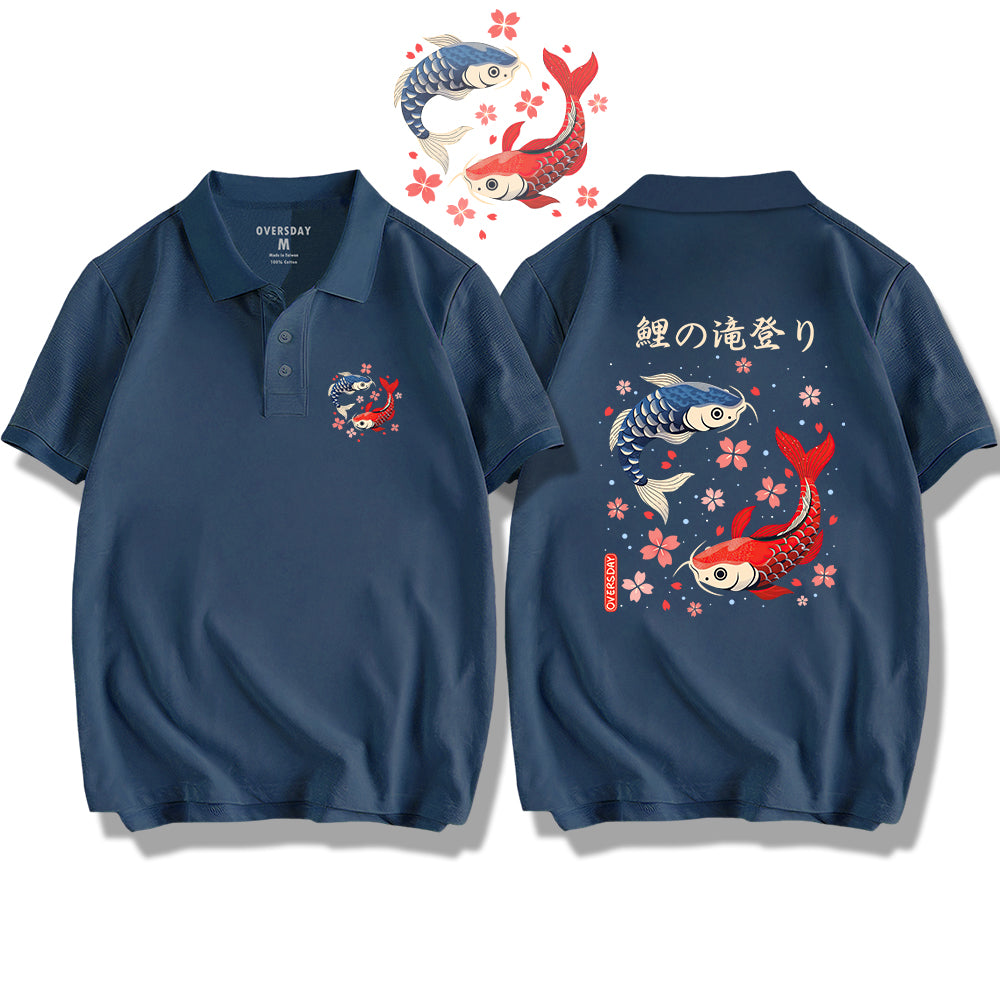 Carp Leaping Over the Dragon Gate / Polo Shirt