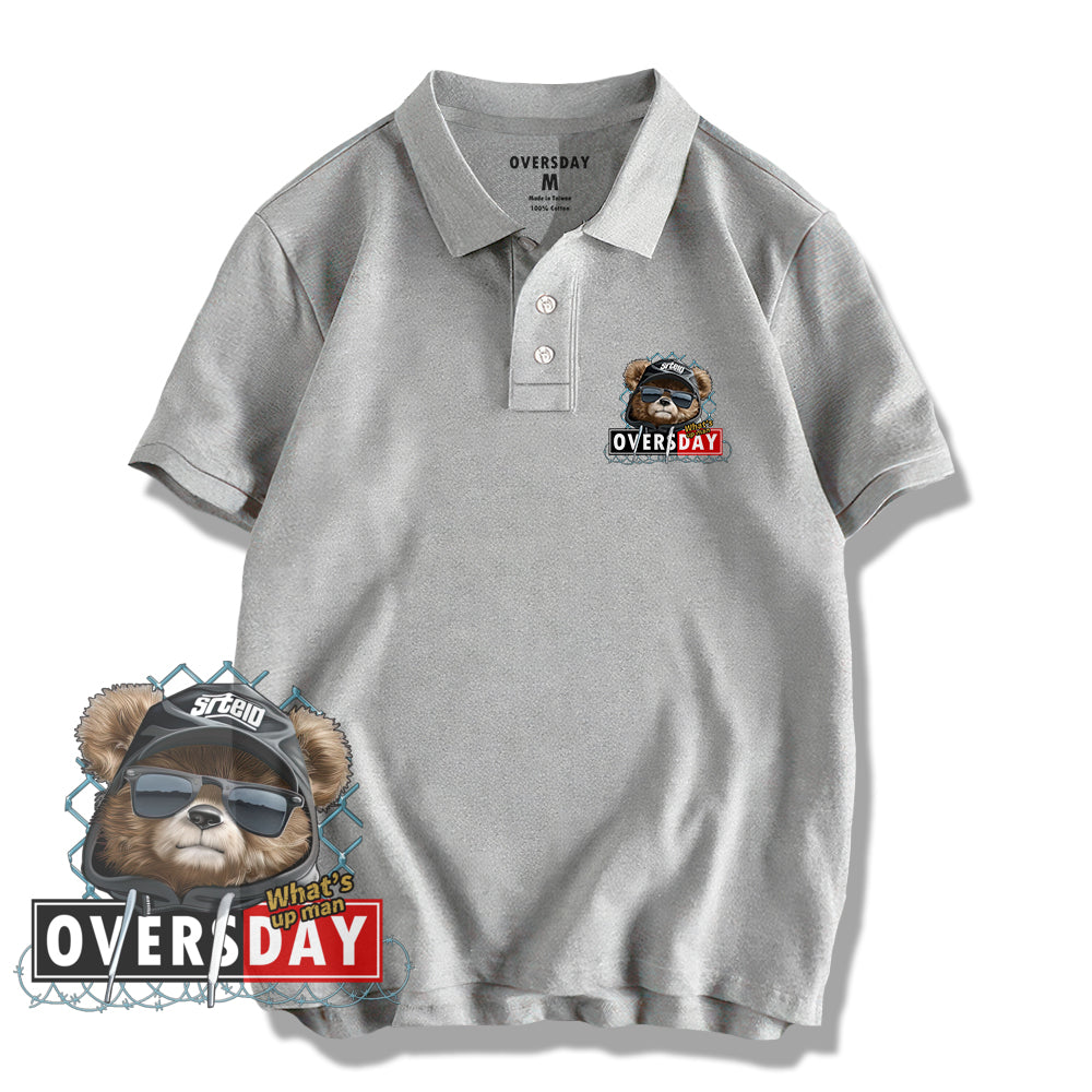 Shoelace Fence Bear / Polo Shirt