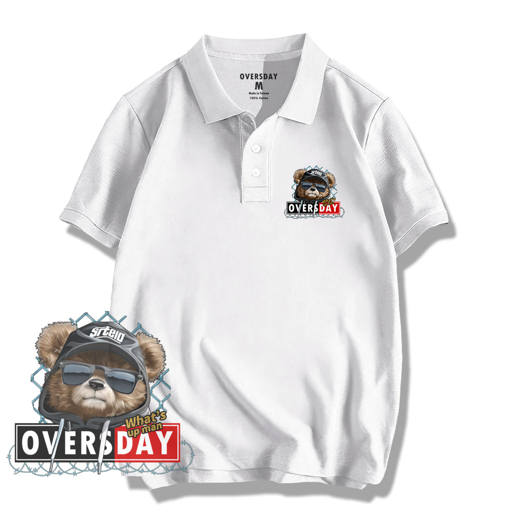 Shoelace Fence Bear / Polo Shirt